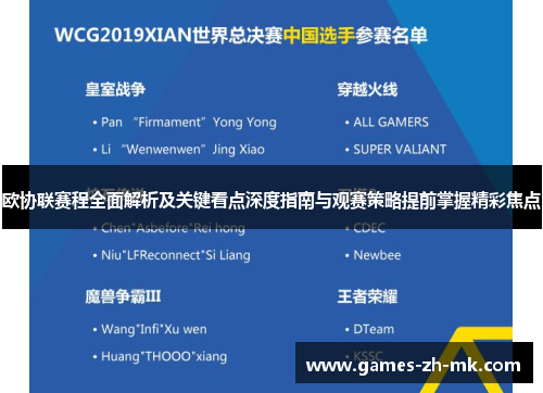 欧协联赛程全面解析及关键看点深度指南与观赛策略提前掌握精彩焦点